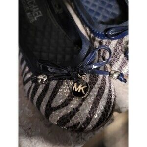 2 for $20  Michael Kors Kids Kory Flats Sequin Zebra Size 3